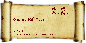 Kepes Róza névjegykártya